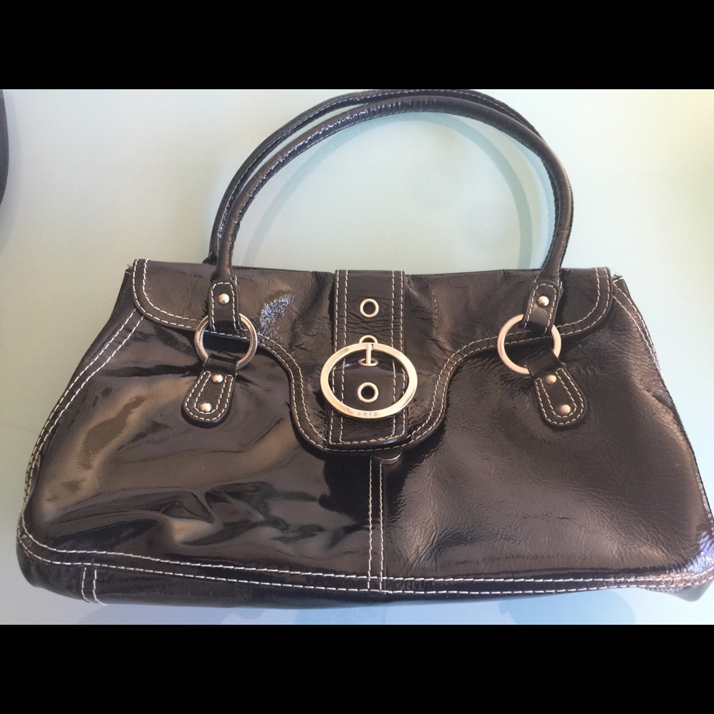 Rafe Blk patent handbag